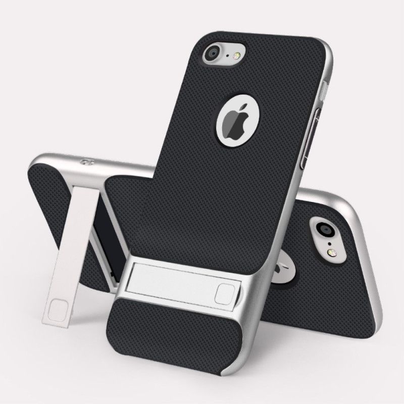 Hoesje iPhone 7 / 8 / SE 2 Grijs Wit Elegantie Tong