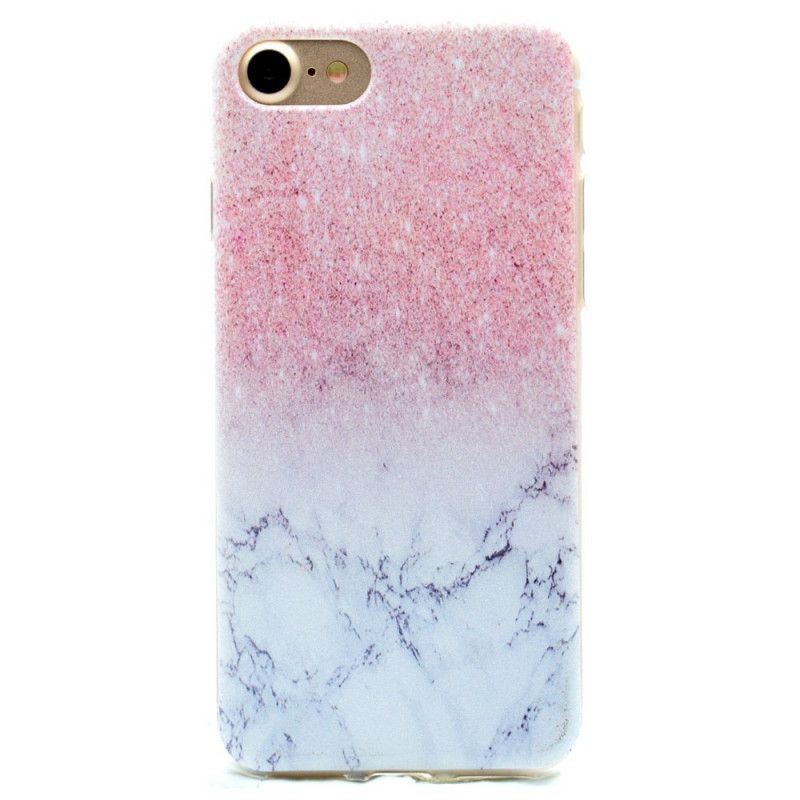 Hoesje iPhone 7 / 8 / SE 2 Magenta Marmer