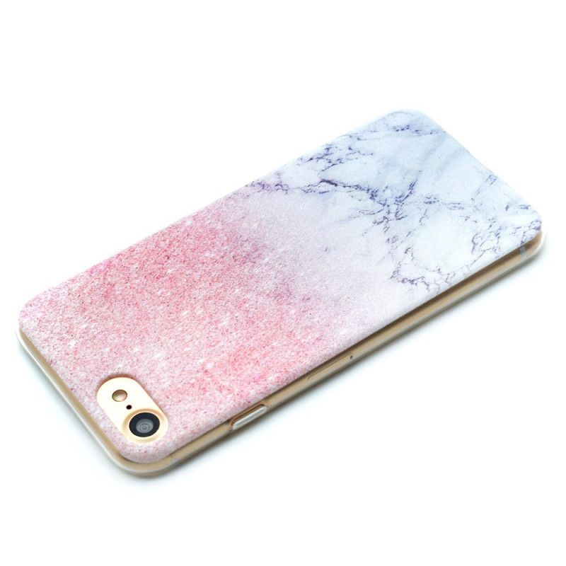 Hoesje iPhone 7 / 8 / SE 2 Magenta Marmer