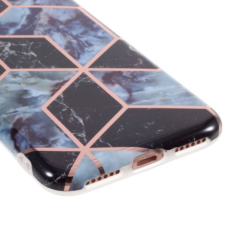 Hoesje iPhone 7 / 8 / SE 2 Magenta Zwart Ultra Designer Marmer