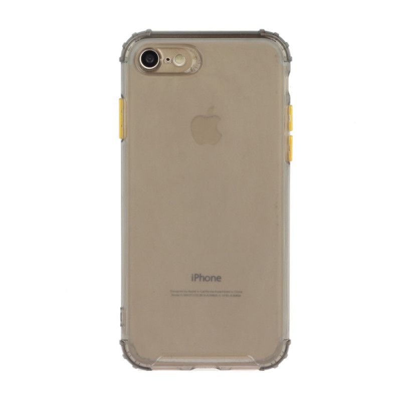 Hoesje iPhone 7 / 8 / SE 2 Rood Grijs Gekleurde Versterkte Hoeken