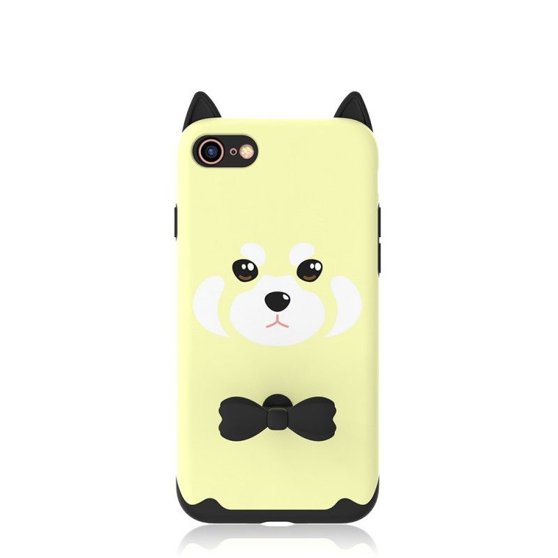 Hoesje iPhone 7 / 8 / SE 2 Roze Wit Cartoonhybride