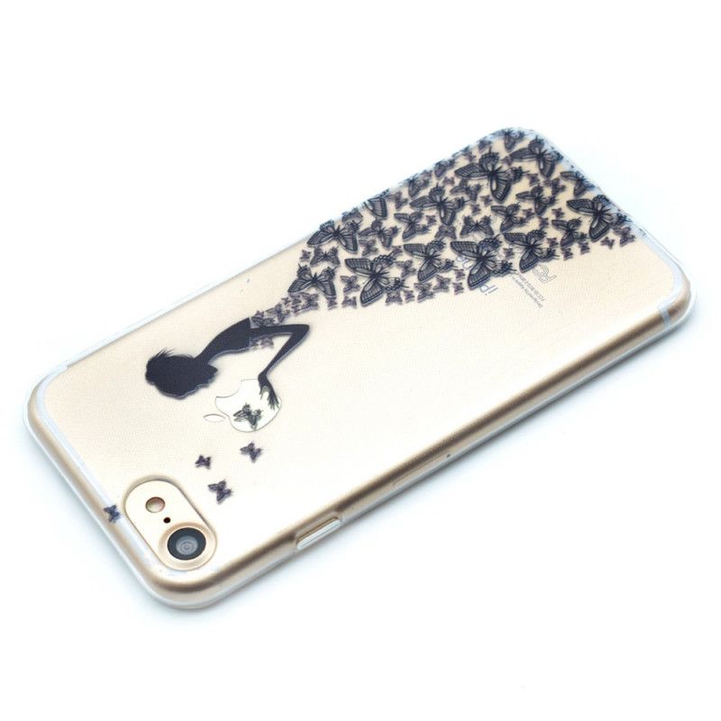 Hoesje iPhone 7 / 8 / SE 2 Transparante Vlinderjurk