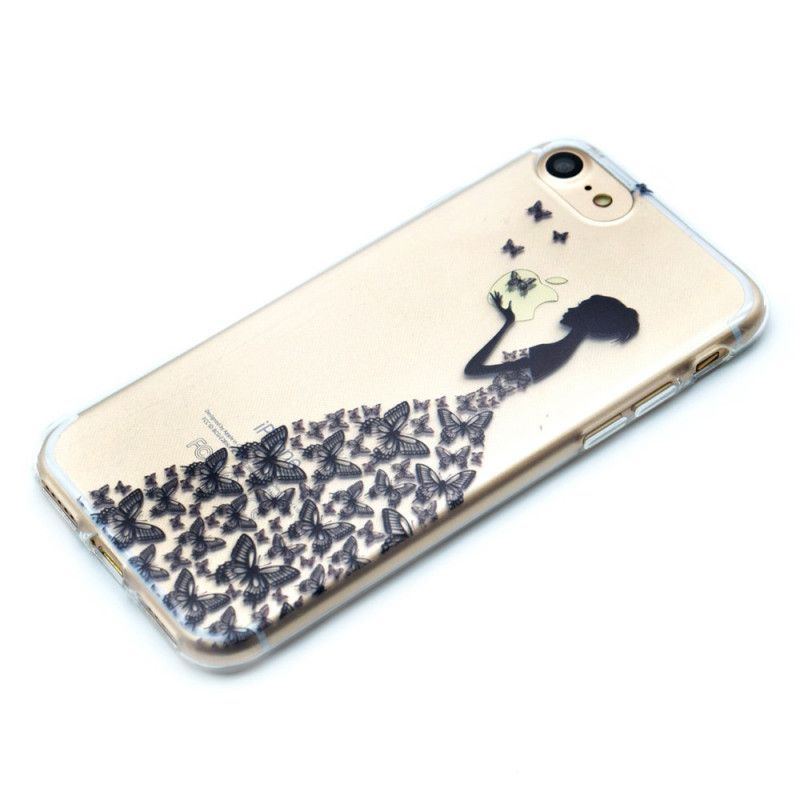 Hoesje iPhone 7 / 8 / SE 2 Transparante Vlinderjurk