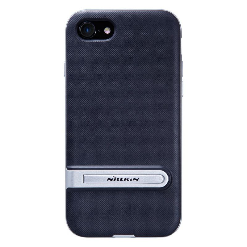 Hoesje iPhone 7 / 8 / SE 2 Zilver Lichtblauw Jeugdkoffer Met Steun Van Nillkin