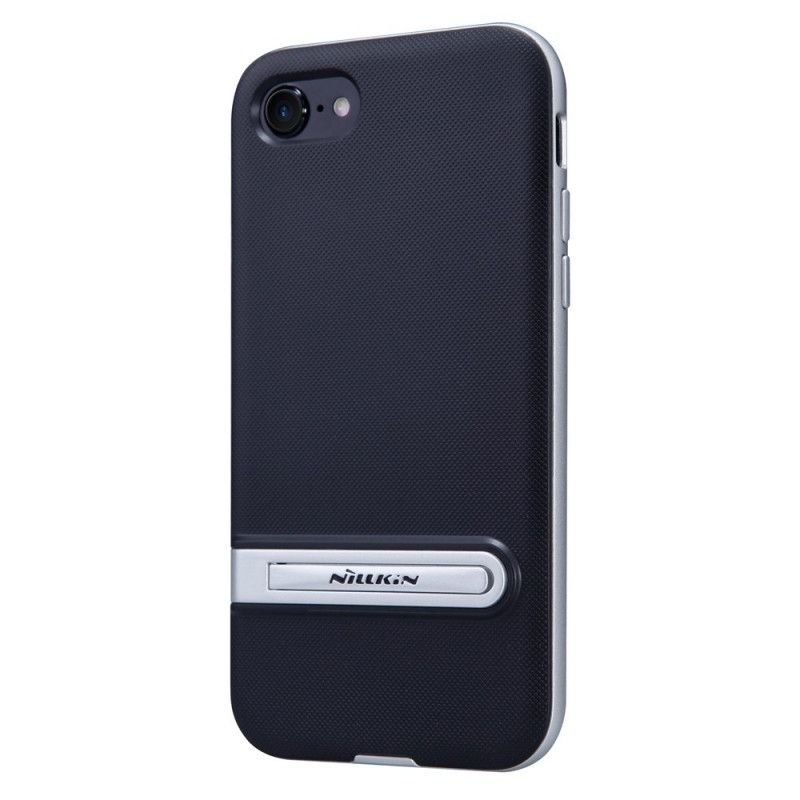 Hoesje iPhone 7 / 8 / SE 2 Zilver Lichtblauw Jeugdkoffer Met Steun Van Nillkin