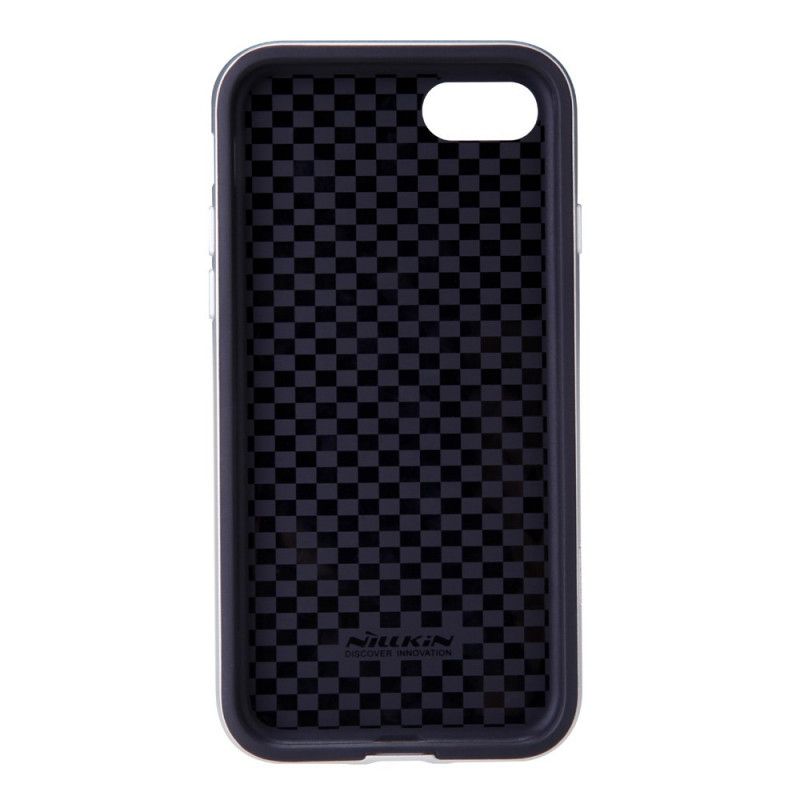 Hoesje iPhone 7 / 8 / SE 2 Zilver Lichtblauw Jeugdkoffer Met Steun Van Nillkin