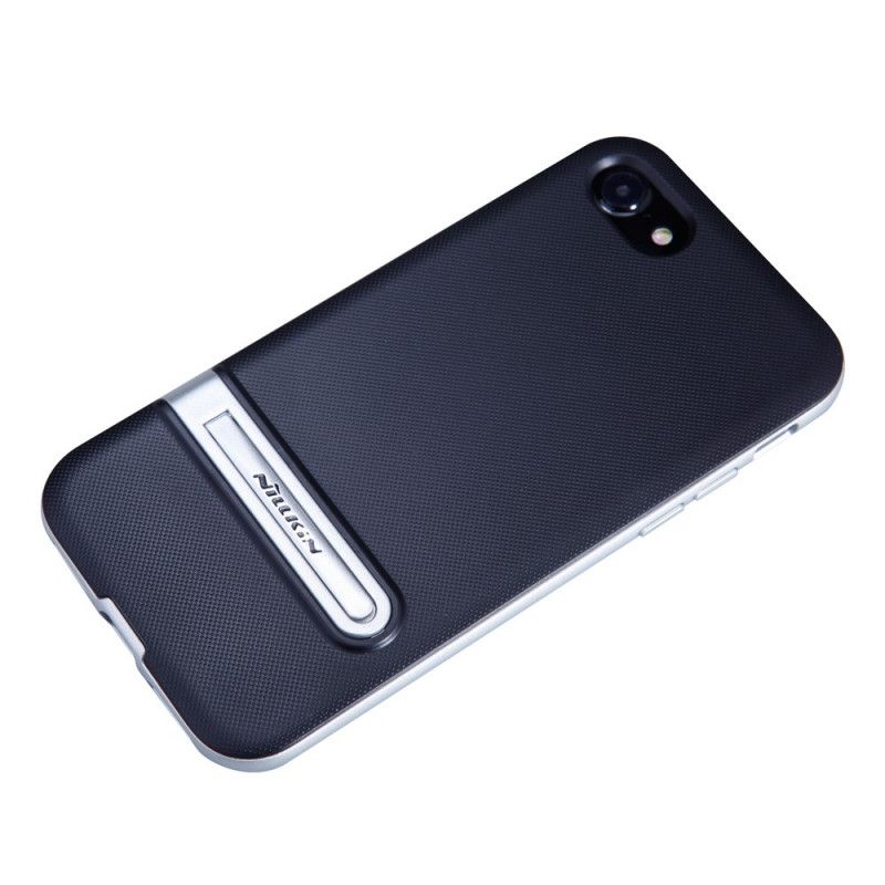 Hoesje iPhone 7 / 8 / SE 2 Zilver Lichtblauw Jeugdkoffer Met Steun Van Nillkin