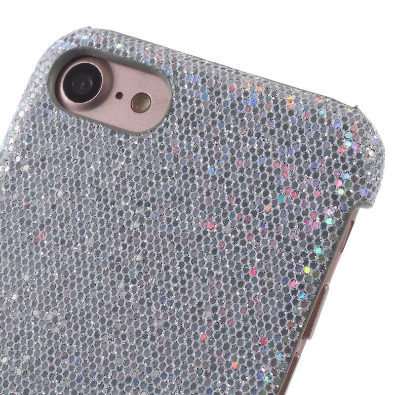 Hoesje iPhone 7 / 8 / SE 2 Zilver Pailletten