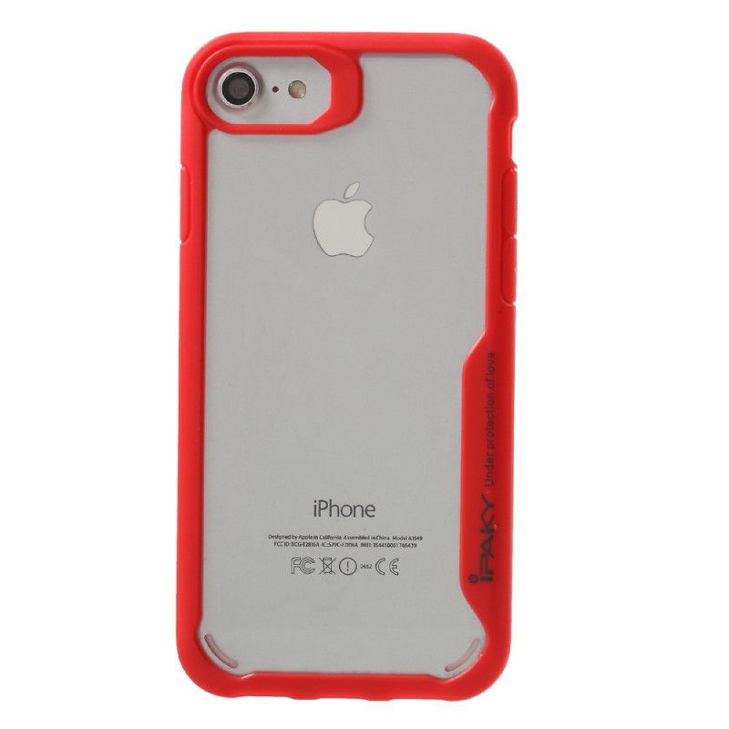 Hoesje voor iPhone 7 / 8 / SE 2 Grijs Zwart Doorschijnende Hybride Ipaky