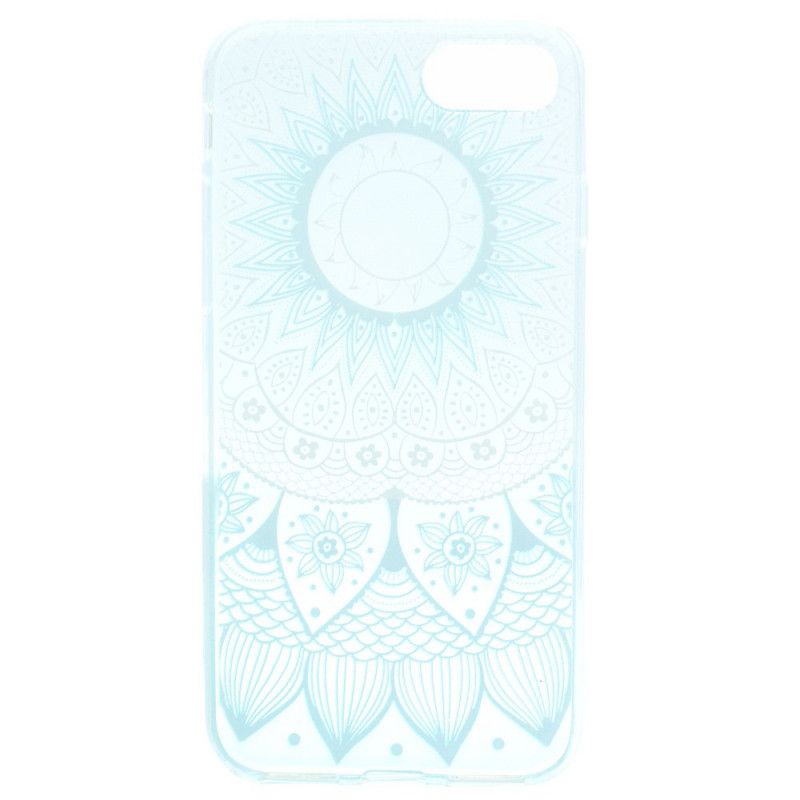 Hoesje voor iPhone 7 / 8 / SE 2 Lichtblauw Roze Transparante Kleurrijke Mandala