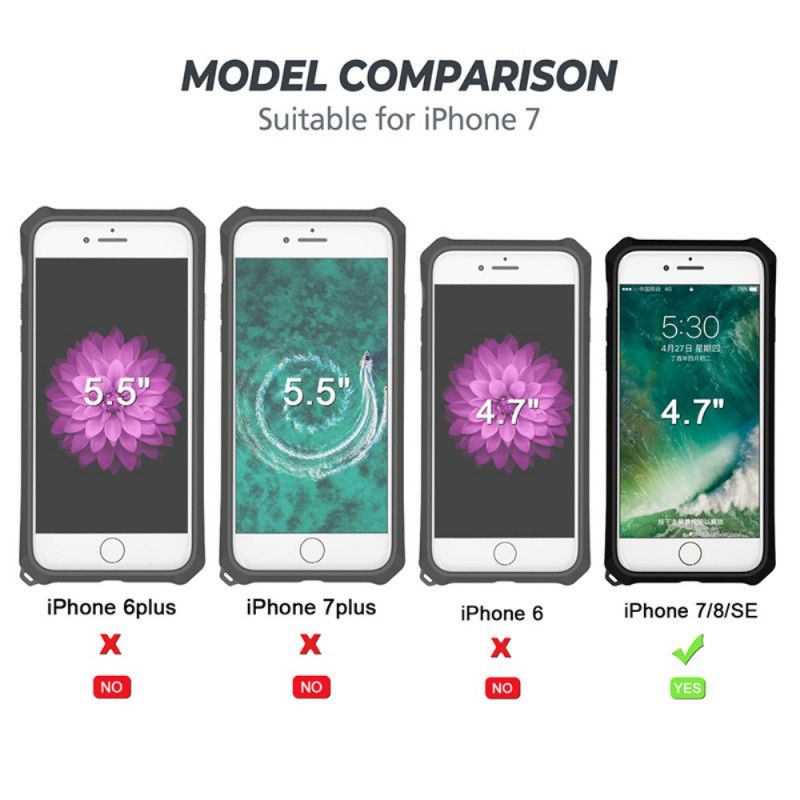 Hoesje voor iPhone 7 / 8 / SE 2 Rood Zwart Afneembare Ringhouder