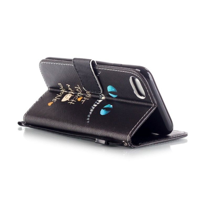 Leren Hoesje iPhone 7 / 8 / SE 2 Kwaadaardige Kat