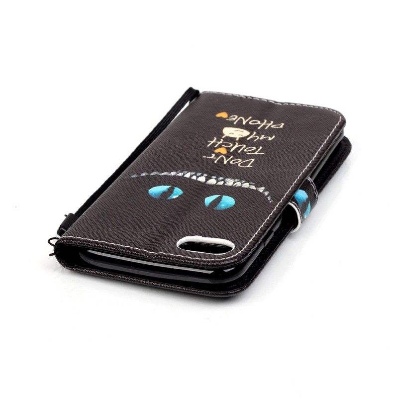 Leren Hoesje iPhone 7 / 8 / SE 2 Kwaadaardige Kat