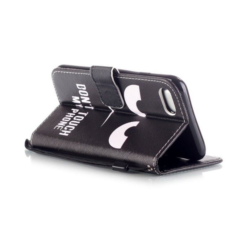 Leren Hoesje iPhone 7 / 8 / SE 2 Raak Mijn Telefoon Niet Aan