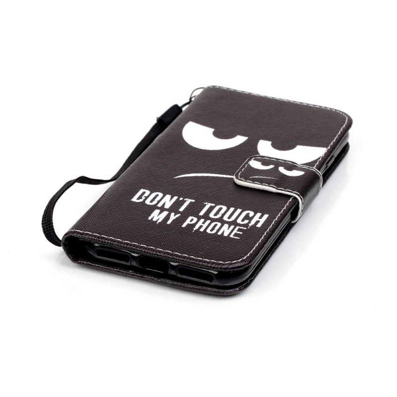 Leren Hoesje iPhone 7 / 8 / SE 2 Raak Mijn Telefoon Niet Aan