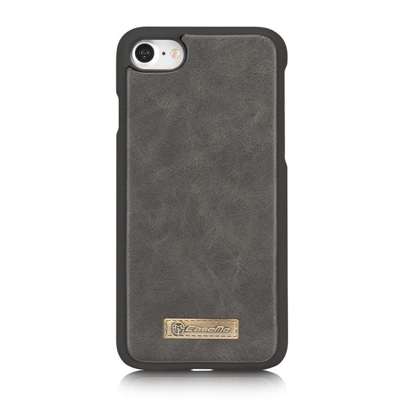 Leren Hoesje iPhone 7 / 8 / SE 2 Rood Zwart Afneembare Kuip