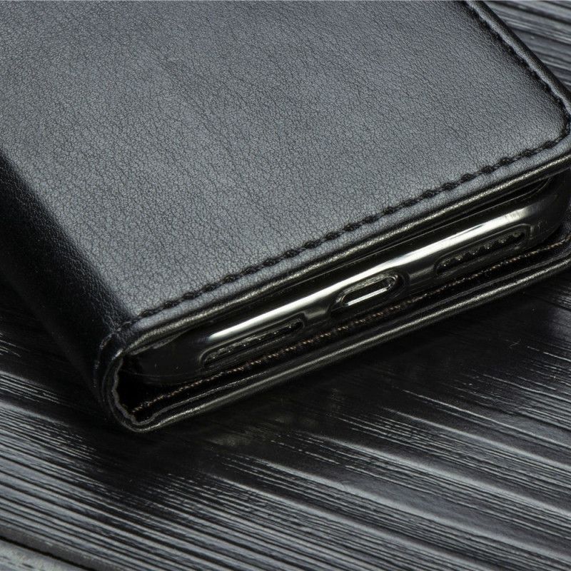 Leren Hoesje iPhone 7 / 8 / SE 2 Rood Zwart Kunstleer En Vintage Sluiting