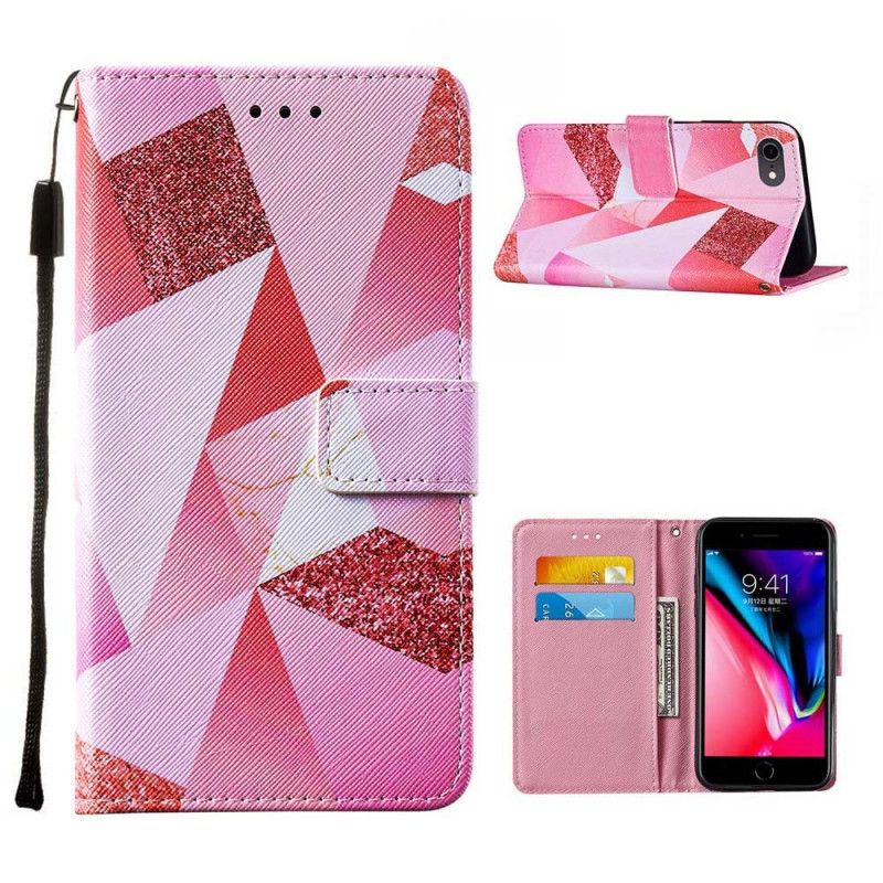 Leren Hoesje voor iPhone 7 / 8 / SE 2 Roze Afbeelding