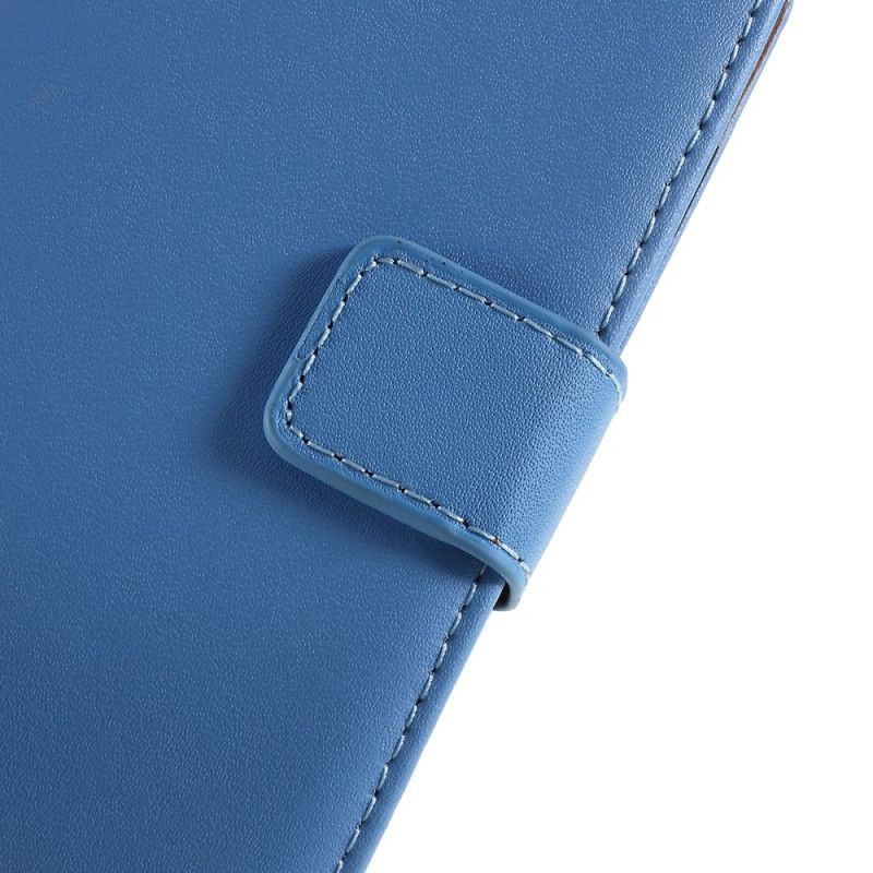 Leren Hoesje voor iPhone 7 / 8 / SE 2 Wit Zwart Kleur Echt Leer