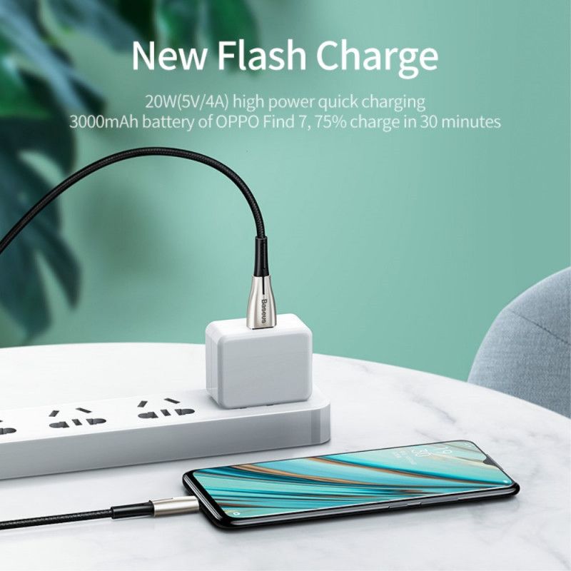 Baseus Micro Usb-Snellaadkabel 4A 0.5M