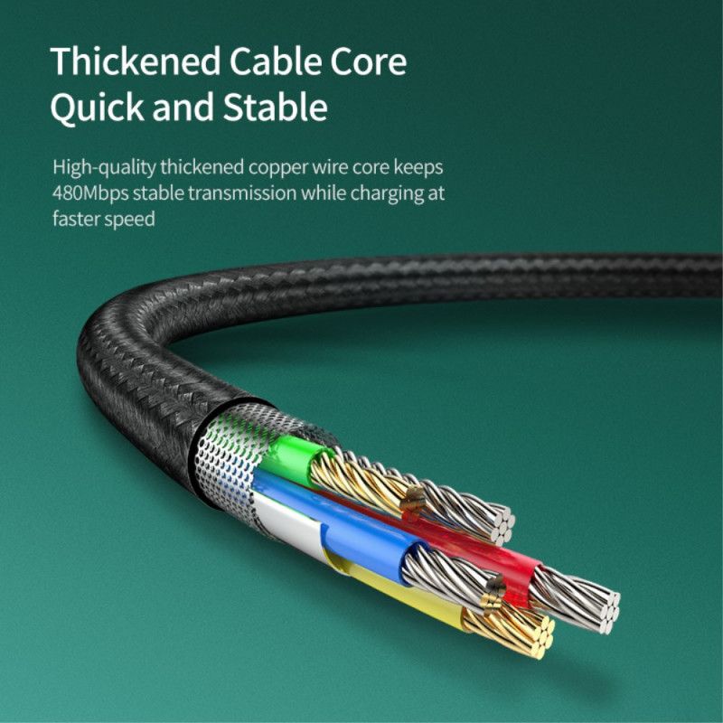 Baseus Micro Usb-Snellaadkabel 4A 0.5M
