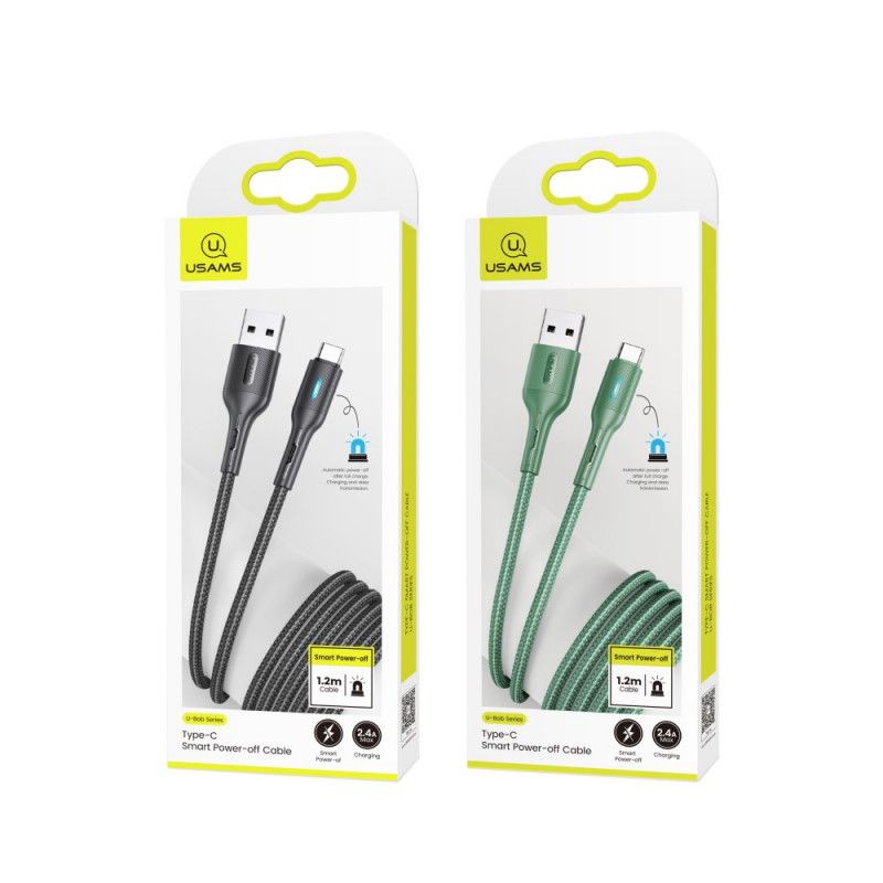 Usams Gevlochten Nylon Oplaadkabel