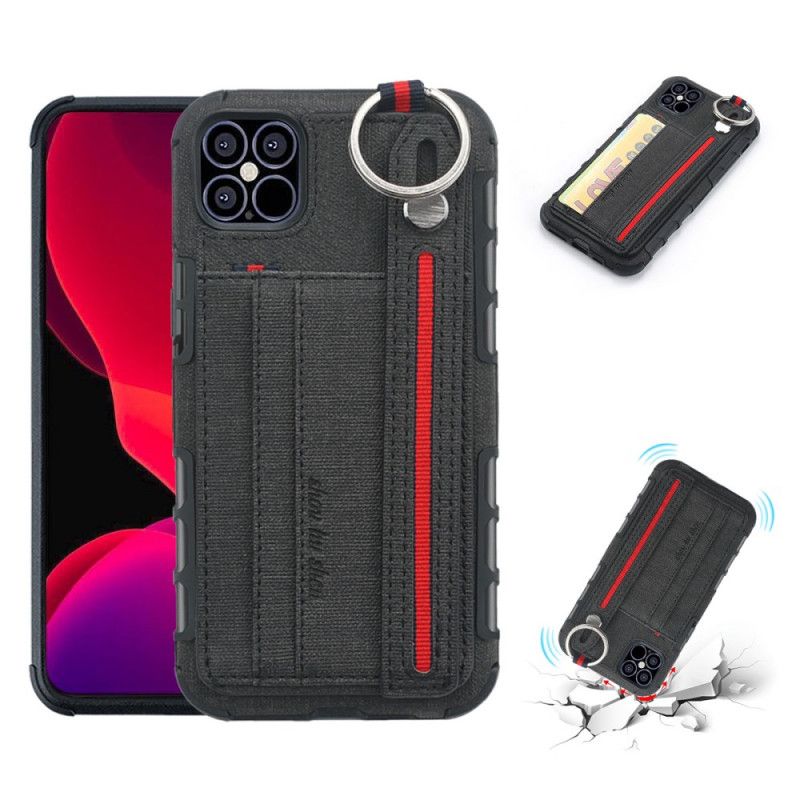 Case Hoesje iPhone 12 Mini Grijs Zwart Telefoonhoesje Shouhushen Stof