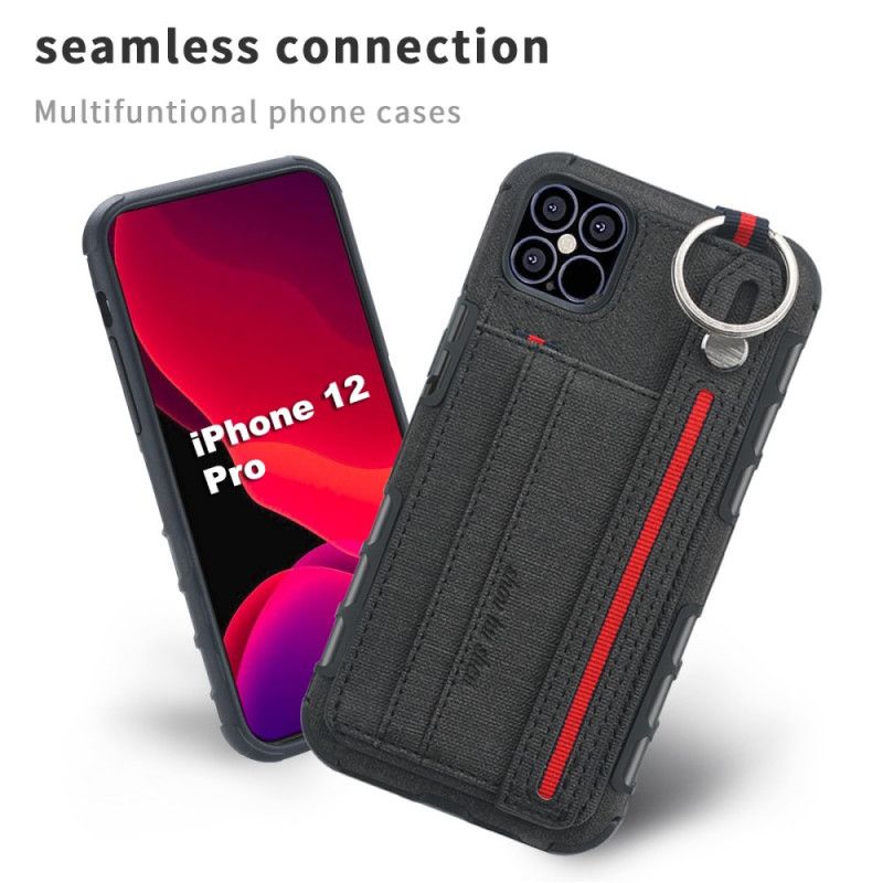 Case Hoesje iPhone 12 Mini Grijs Zwart Telefoonhoesje Shouhushen Stof