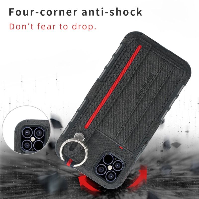 Case Hoesje iPhone 12 Mini Grijs Zwart Telefoonhoesje Shouhushen Stof