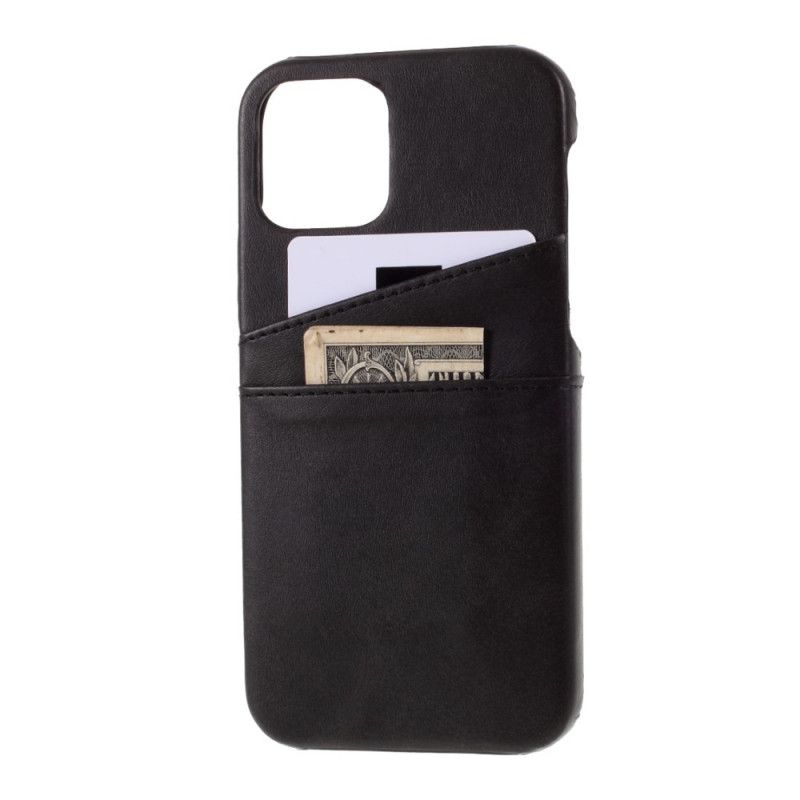 Case Hoesje iPhone 12 Mini Rood Zwart Telefoonhoesje Dubbele Kaarthouder