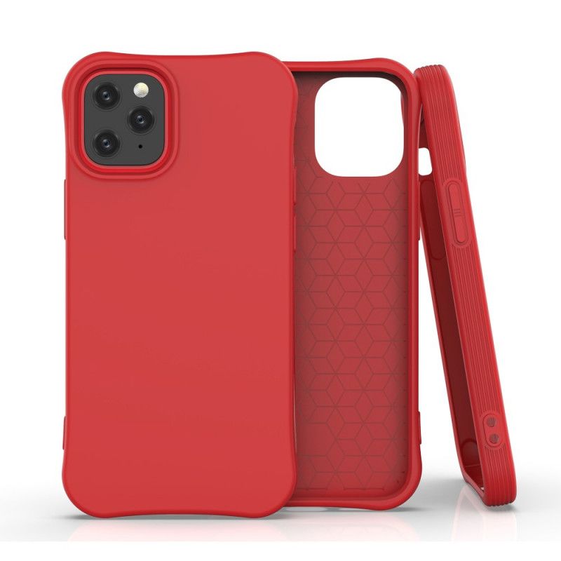 Case Hoesje iPhone 12 Mini Rood Zwart Telefoonhoesje Flexibele Mat Siliconen