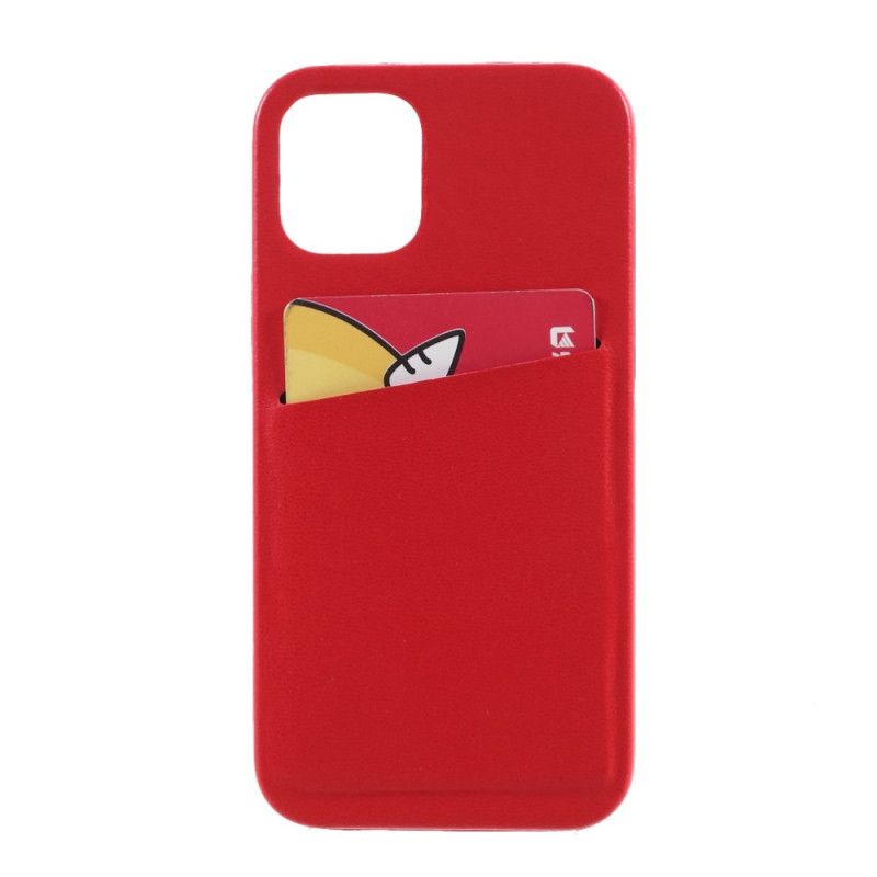 Case Hoesje iPhone 12 Mini Rood Zwart Telefoonhoesje Gemeenschappelijke Kaarthouder