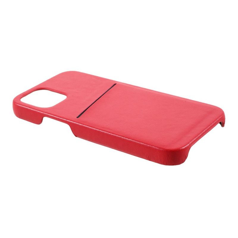 Case Hoesje iPhone 12 Mini Rood Zwart Telefoonhoesje Gemeenschappelijke Kaarthouder