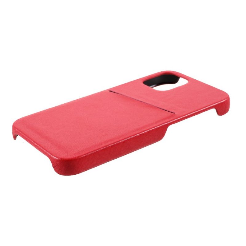 Case Hoesje iPhone 12 Mini Rood Zwart Telefoonhoesje Gemeenschappelijke Kaarthouder