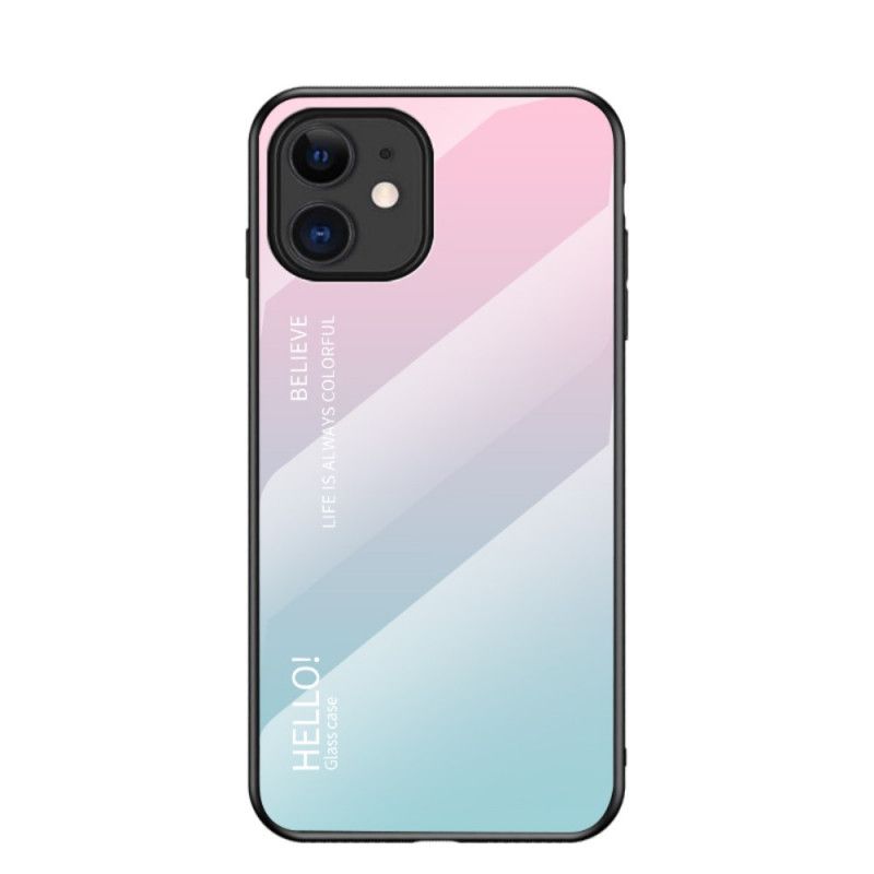 Case Hoesje iPhone 12 Mini Wit Zwart Telefoonhoesje Hallo Gehard Glas