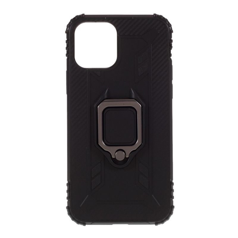 Cover Hoesje iPhone 12 Mini Rood Zwart Telefoonhoesje Premium Ring