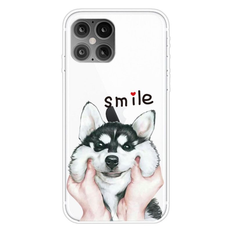 Cover Hoesje iPhone 12 Mini Telefoonhoesje Glimlach Hond