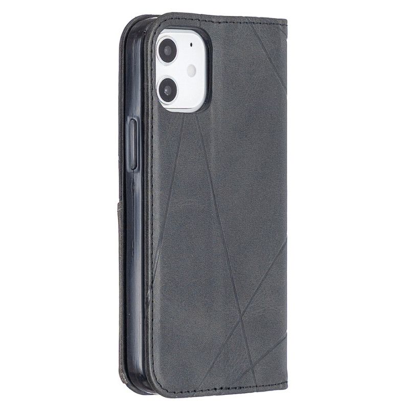 Folio-hoesje iPhone 12 Mini Grijs Zwart Kunstenaarsstijl