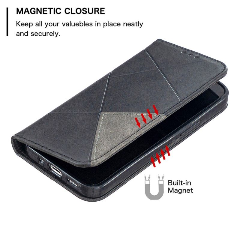 Folio-hoesje iPhone 12 Mini Grijs Zwart Kunstenaarsstijl