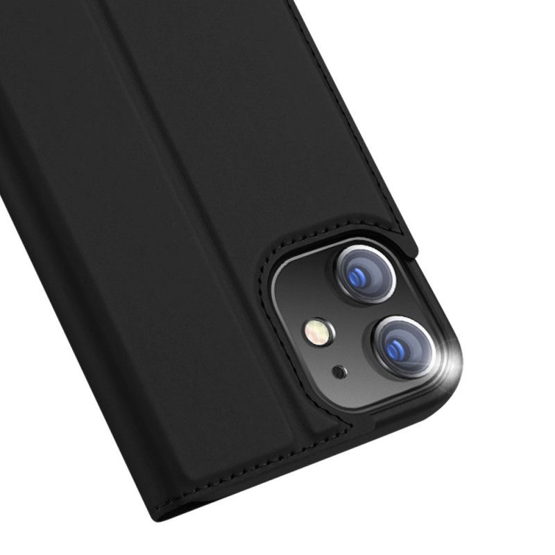 Folio-hoesje voor iPhone 12 Mini Donkerblauw Zwart Skin Pro Serie Dux Ducis