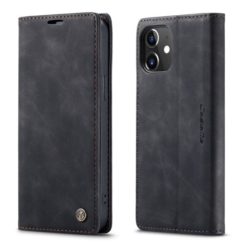 Folio-hoesje voor iPhone 12 Mini Groen Zwart Kunstlederen Etui