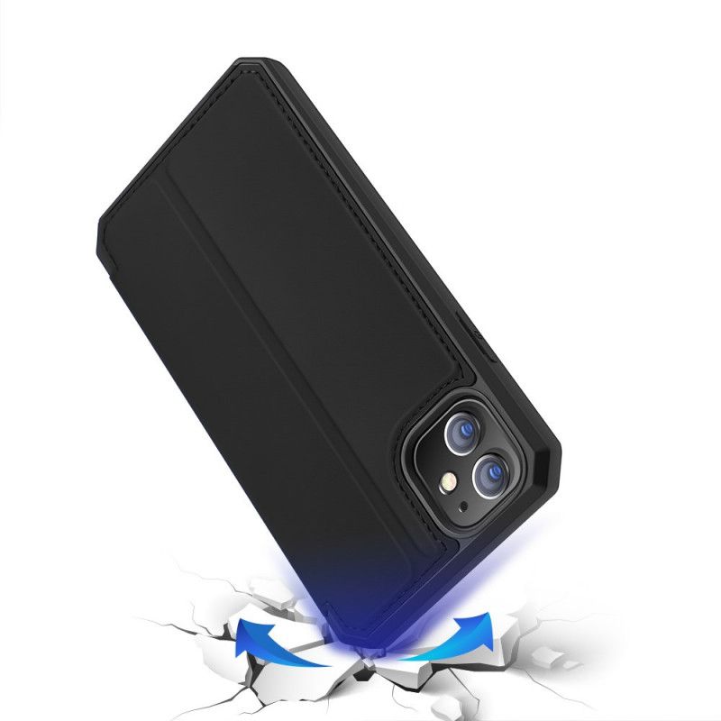 Folio-hoesje voor iPhone 12 Mini Roze Zwart Huid X Serie Dux Ducis
