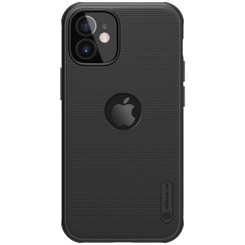 Hoesje iPhone 12 Mini Donkerblauw Zwart Frosted Nillkin