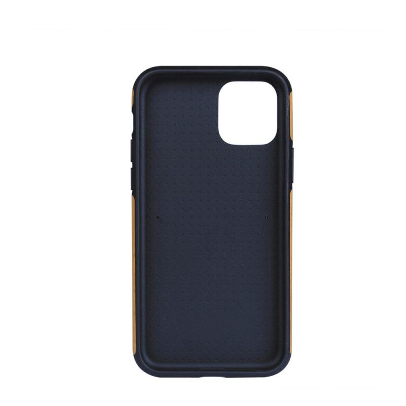 Hoesje iPhone 12 Mini Grijs Wit Houtstijl