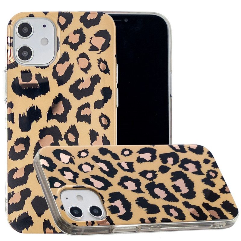 Hoesje iPhone 12 Mini Groen Zwart Marmerkleurige Geometrie 2