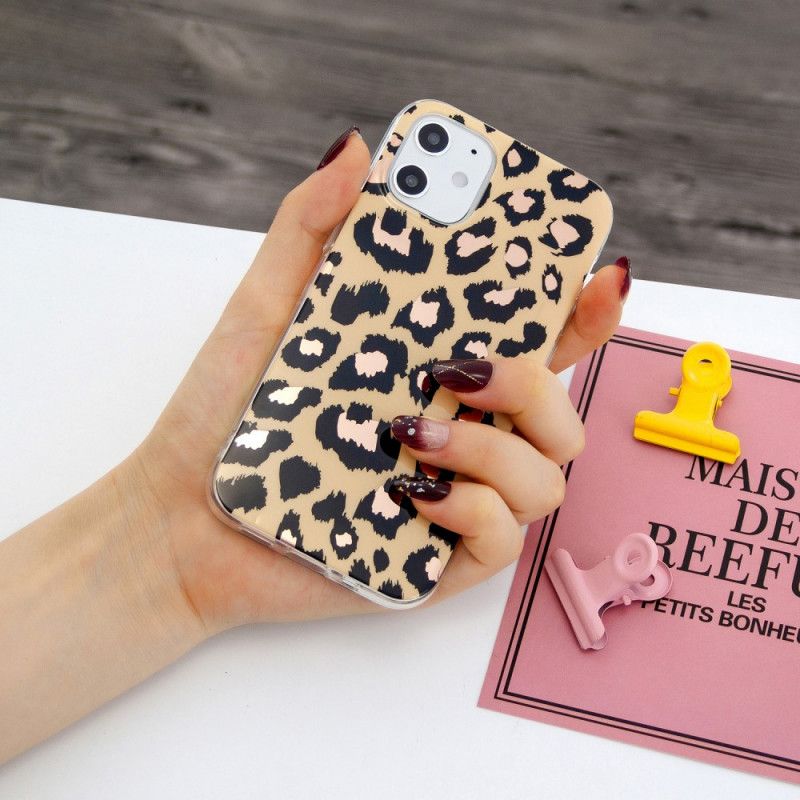 Hoesje iPhone 12 Mini Groen Zwart Marmerkleurige Geometrie 2