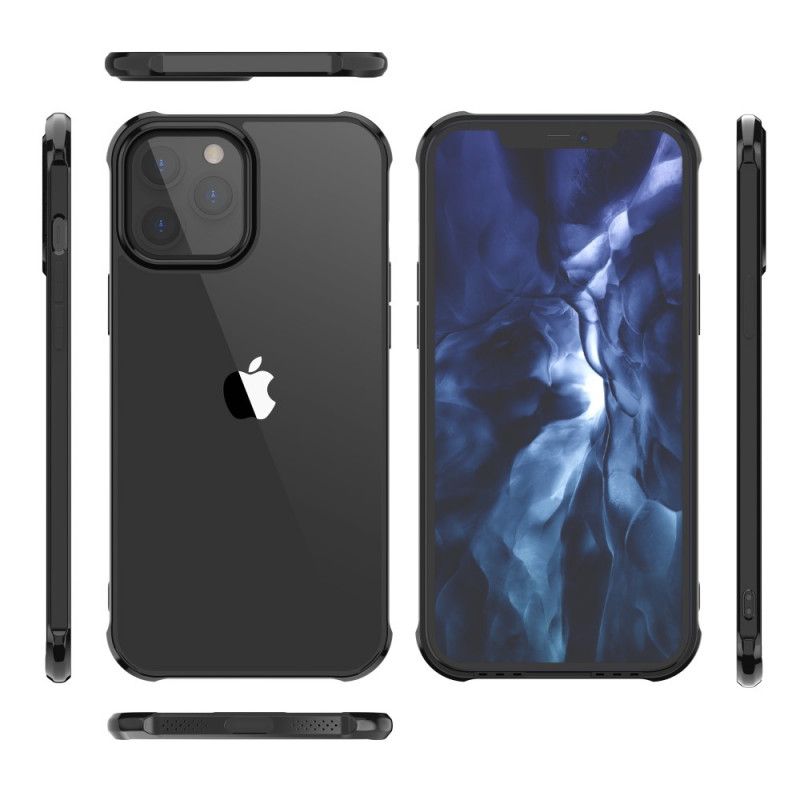 Hoesje iPhone 12 Mini Groen Zwart Transparant Leeu-Ontwerp