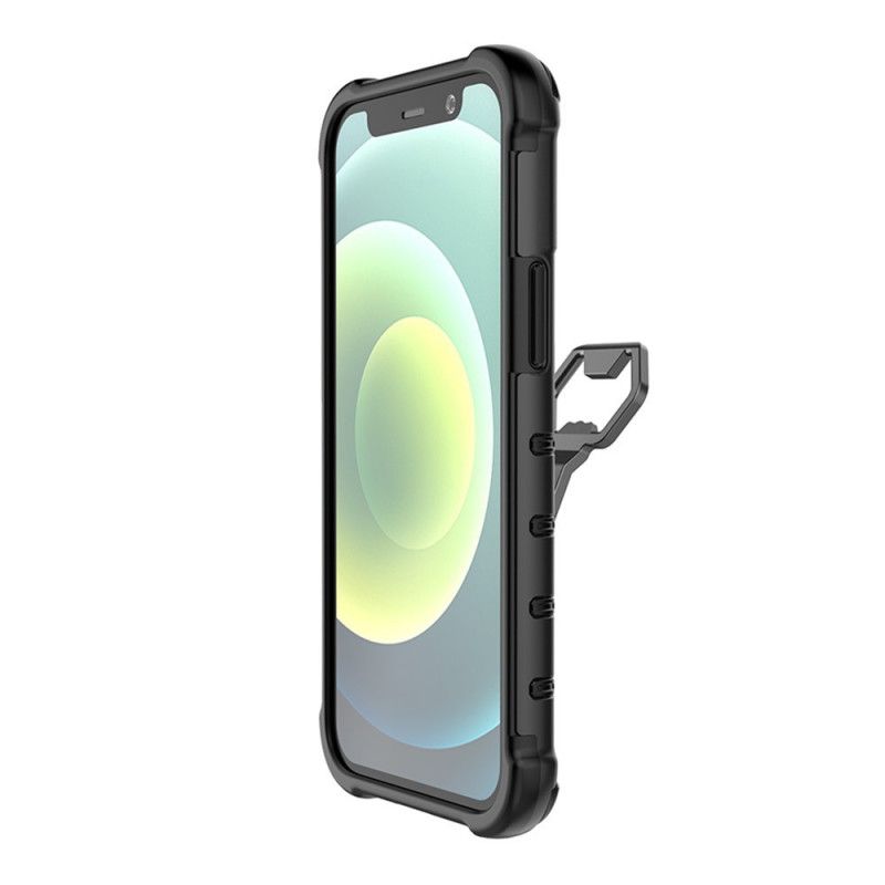 Hoesje iPhone 12 Mini Rood Zwart Ondersteunt 2 Handsfree Modi