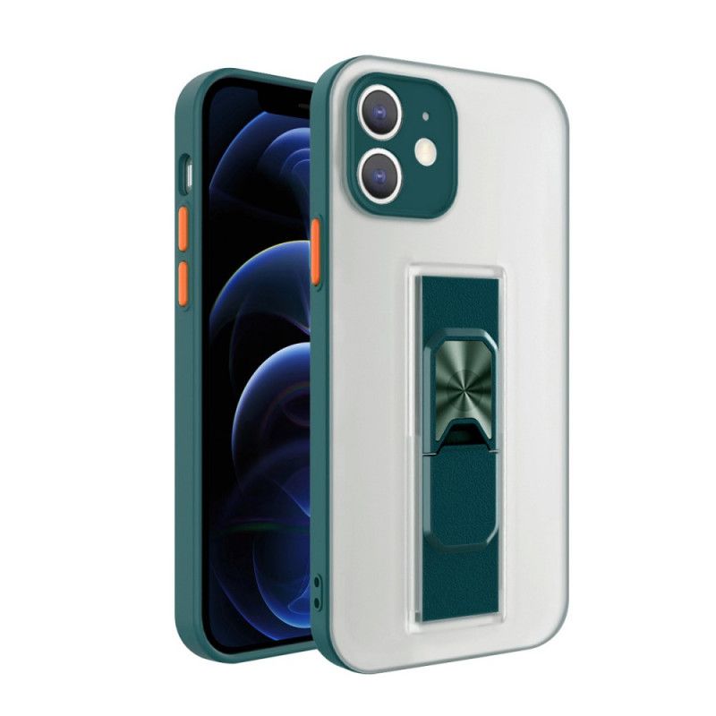 Hoesje voor iPhone 12 Mini Rood Zwart Verticale En Horizontale Verwijderbare Steun